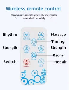 Bathtub Mat with Air Massage and Remote Control